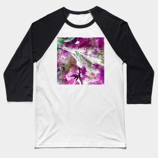 Intuitive Organic Abstract Watercolor in Lavender Baseball T-Shirt